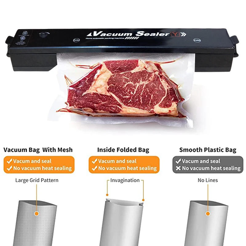 Description Picture 5 of itemVacuum Sealer Machine EU Plug Free Gift 10pcs Saver Bags Kitchen Vacuum Packer Machine Small Sealing Machine Food Vacuum Sealer