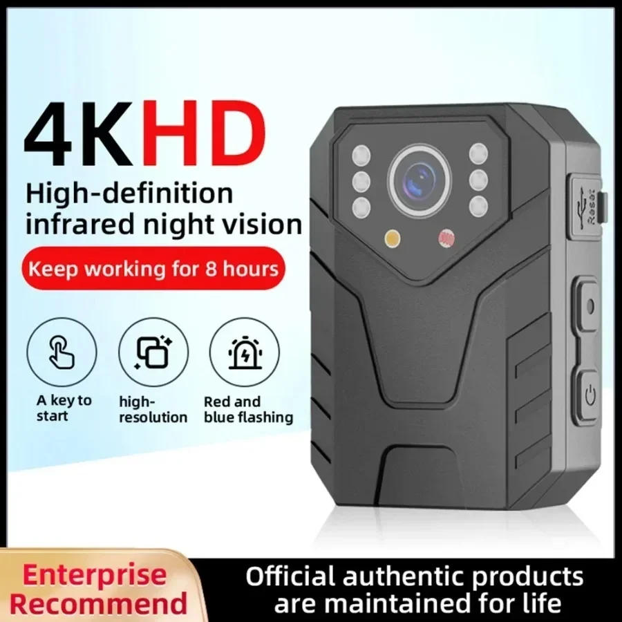 Description Picture 3 of item4K HD Mini Camera Portable Body With 2 Inch IPS Touch Screen Video Recorder Night Vision Police Camcorders Back Clip Action Cam