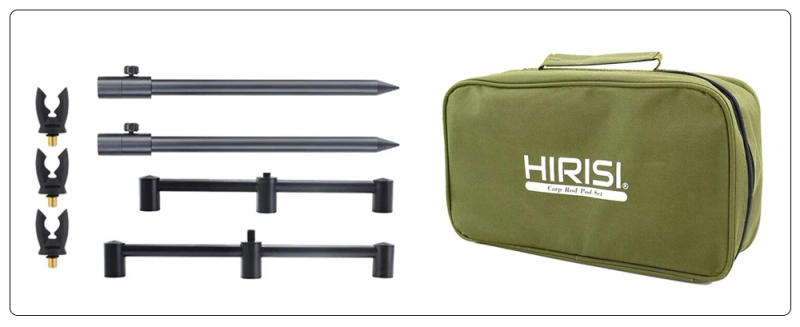 Description Picture 5 of itemCarp Fishing Rod Pod Set Buzz Bar and Bank Sticks With 3 Rod Rest Head in Portable Tackle Bag