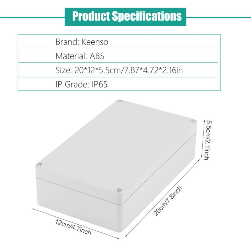 Description Picture 2 of itemWater resistant IP65 ABS Project Enclosure Case Wiring Junction Connection Box Cable Enclosure Case Box 200*120*56mm