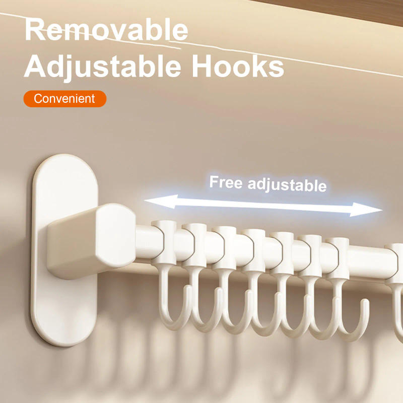 Description Picture 6 of itemWall Mounted Kitchen Hook Rack No-Punching Wall Hangers Rail Kitchen Utensils Rack Spoon Shovel Chopping Board Storage Rack