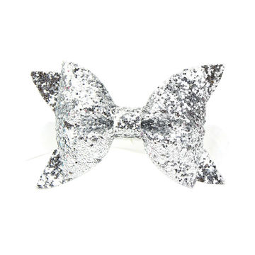 Sequin Headbands for, Bows Hair Bands Bling Stretchy Bowknot Hair Accessories ( Silver )