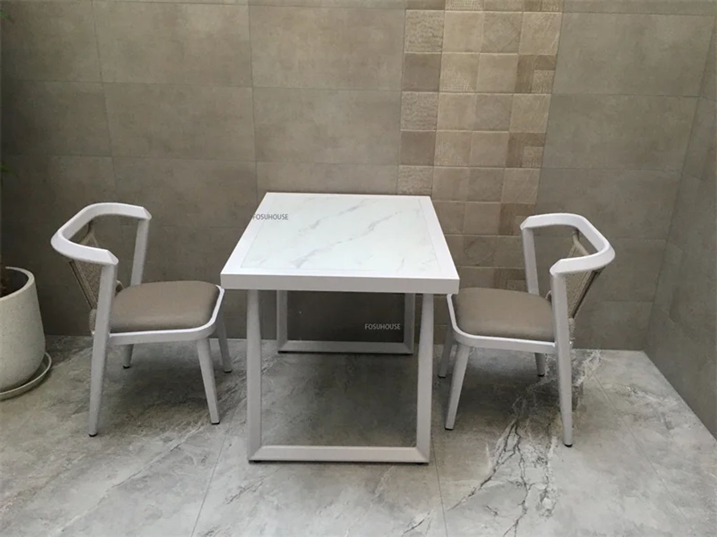 Description Picture 2 of itemModern Outdoor Balcony Chair Small Apartment Tea Table and Chair Home Leisure Patio Garden Chair Dining Table Garden Furniture