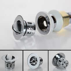Drain Stopper Stainless Built-in Sink Drain Plug Hair Catcher Faucet Bathroom Bathtub Accessories Dropship