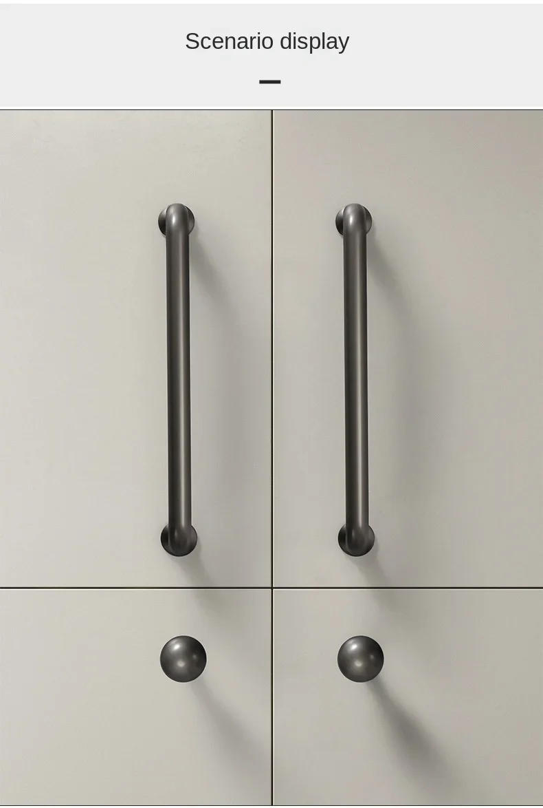 Description Picture 6 of itemZinc Alloy Pearl Gray Gold Cabinet Handles Solid Drawer Knobs Kitchen Cupboard Door Pulls Furniture Handle Cabinet Hardware