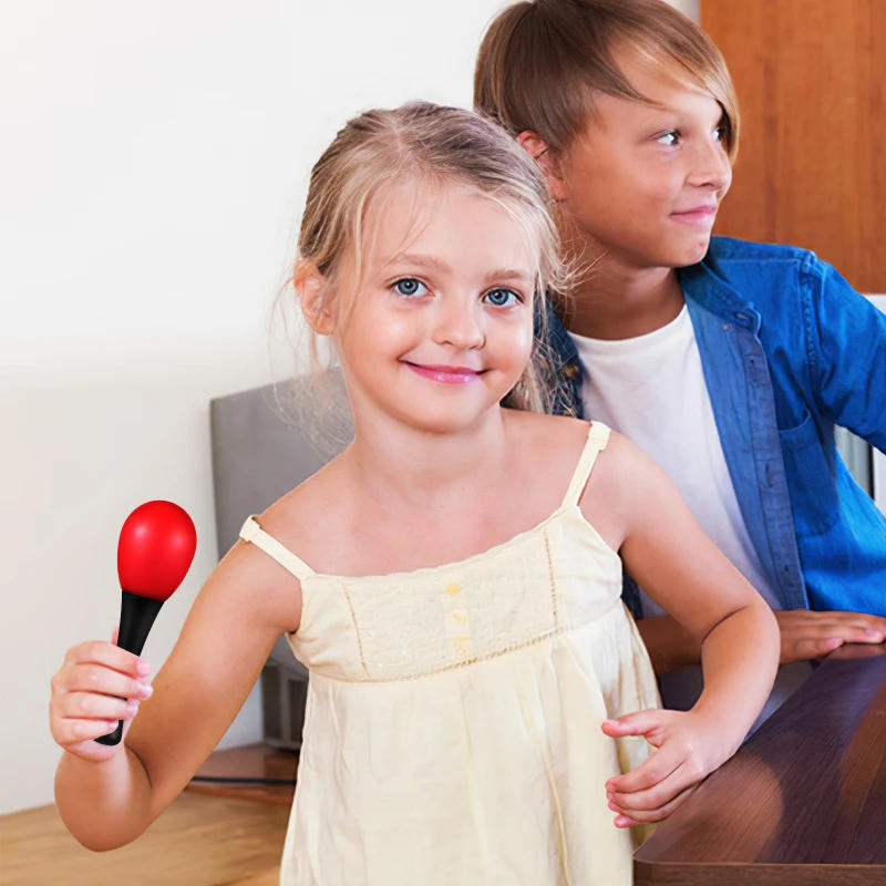 Description Picture 5 of item10 Pcs Maracas Percussion Instrument Small Sand Hammer Training Sand Hammer Festival Maracas