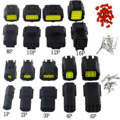 1 2 3 4 6 8 10 12 16 Pin Denso Auto Waterproof Wire Connector Electrical Plug Car Sealed Truck Harness Socket With Terminal
