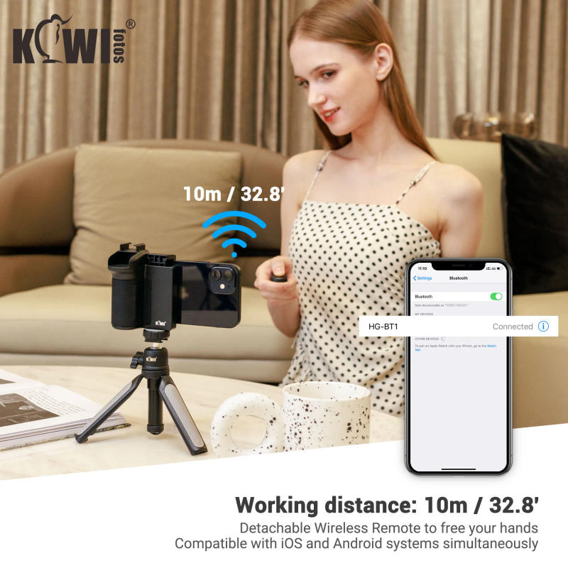 Description Picture 4 of itemWireless Remote Phone Grip Handheld Snapgrip iPhone Camera Hand Grip With Shutter 1/4" Screw for iPhone 15 Selfie Stick Tripod