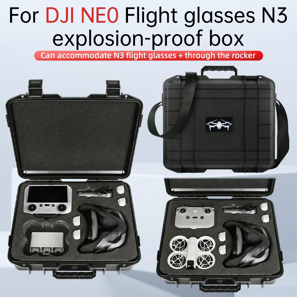 Description Picture 3 of itemRCSTQ For DJI Neo Goggles N3 Somatosensory Flight Combo Explosion-proof Case, NEO FPV/ Joystick Protector Box, RCN3 suitcase