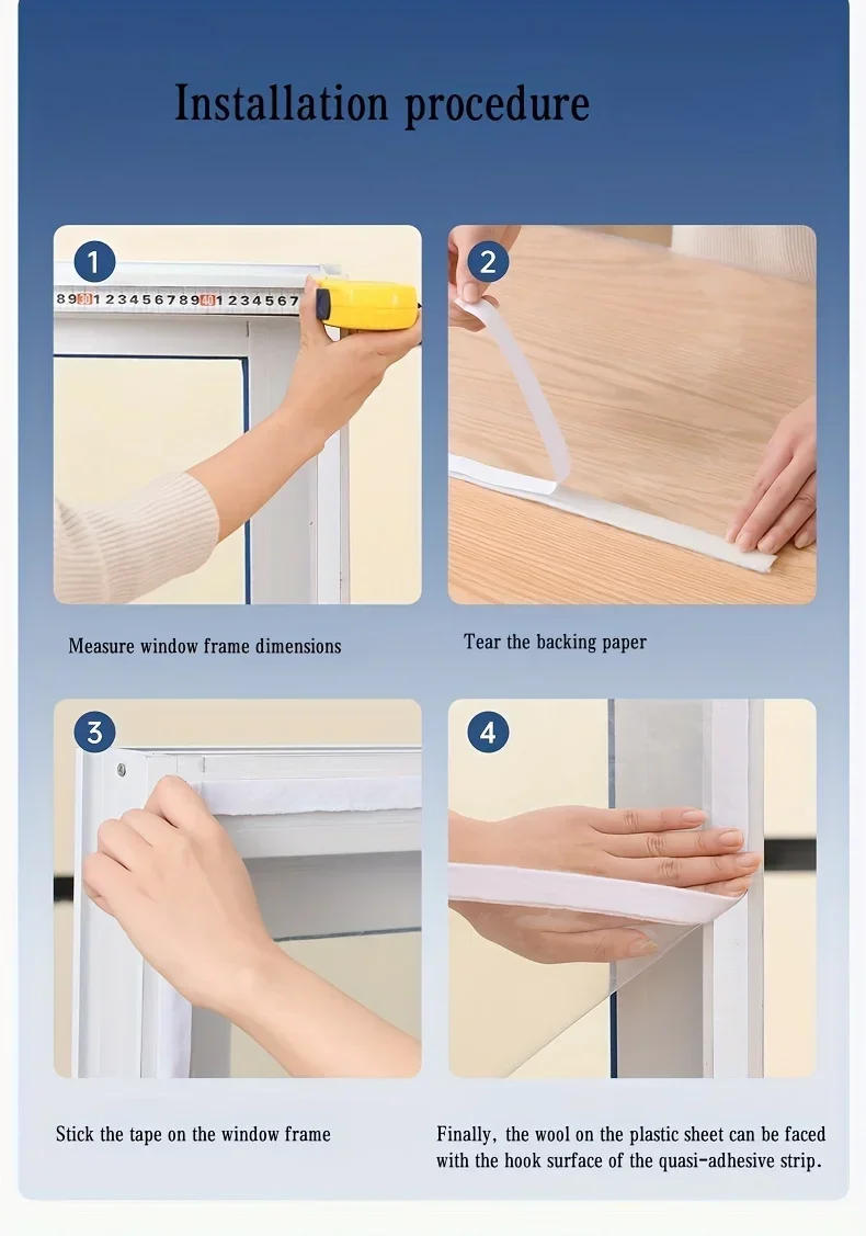 Description Picture 6 of itemEasy-Install No-Drill Winter Window Insulation Film for Windproof & Warm Seal - Cold Weather Protection