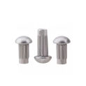 304 Stainless Steel Half Round Head Straight Embossed Solid Rivet M1.6M2M2.5M3M4M5