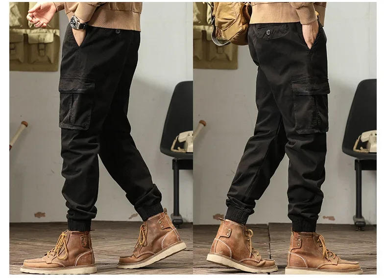 Description Picture 3 of itemNew Autumn and Winter Casual Loose and Wear-resistant Multi Pocket Ankle Bound Workwear Pants Are Versatile