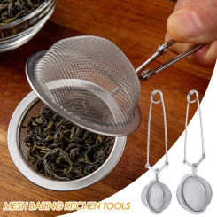 1Pcs Tea Infuser In Mesh Tea Ball Infuser Tea Strainer Filter With Handle Stainless Steel Tea Mesh Ball Filter For Home Kitchen