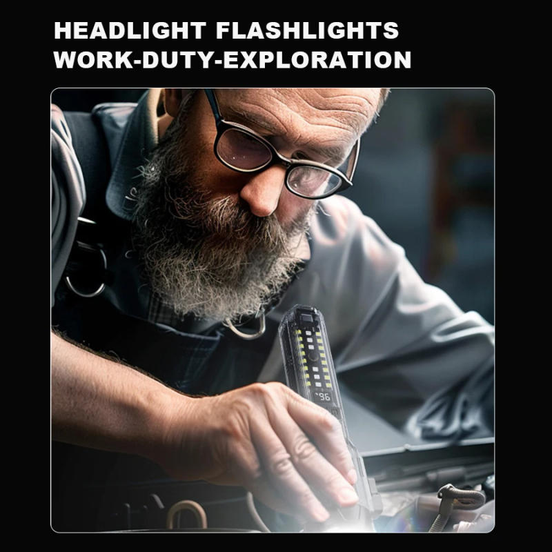 Description Picture 6 of itemHigh Power LED Dual Light Source Flashlight Slide Zoom Emergency Tactical Torch Type-C Rechargeable Camping Rescue Lantern