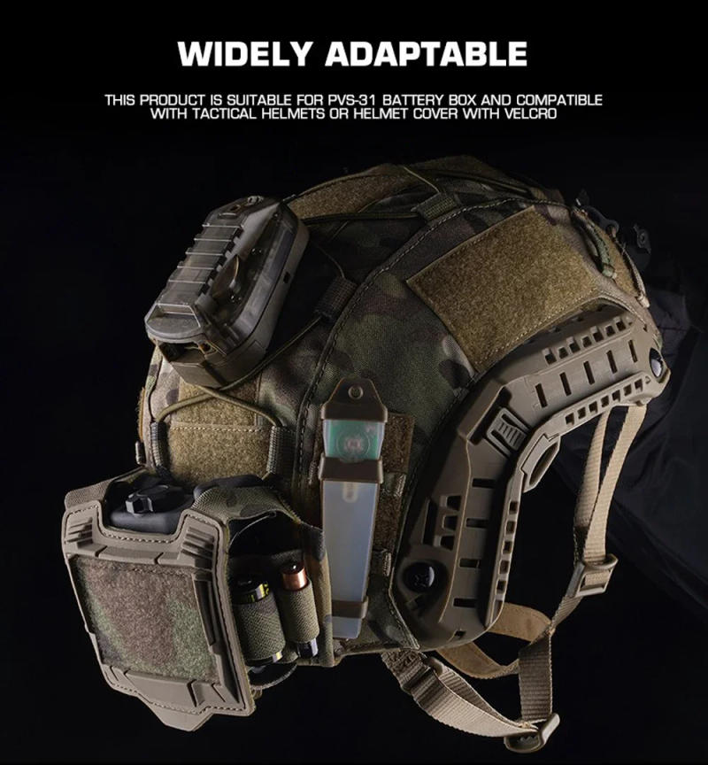 Description Picture 6 of itemFast Helmet Rear Pouch Agilit Style Battery Pouches Weight Bag NVG Night Vision Battery Sub-pouch Tactical OPS-CORE Helmet Cover