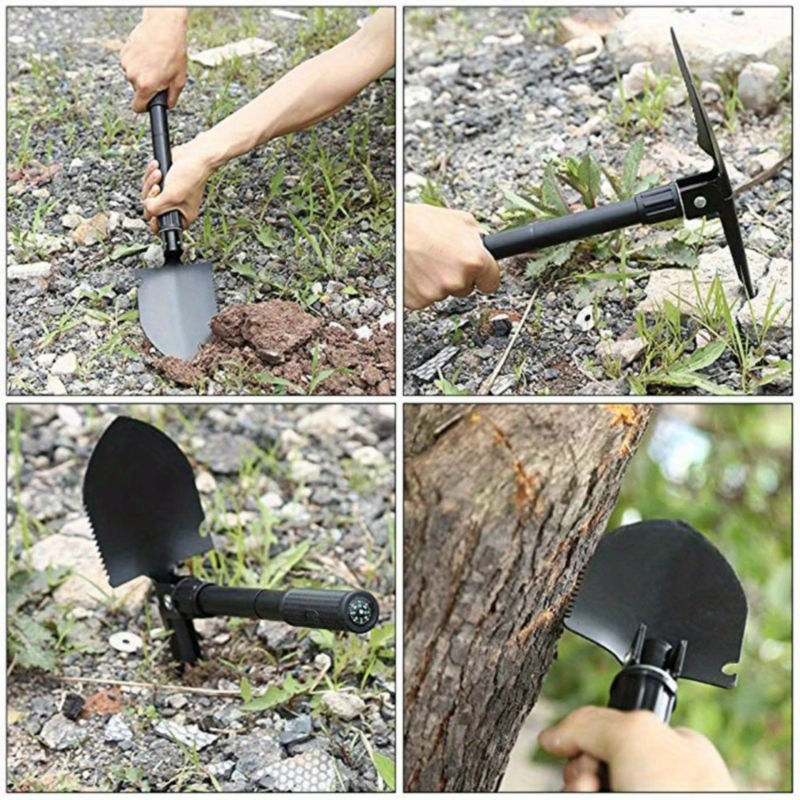 Description Picture 5 of itemCompact 5-in-1 Survival Shovel - Durable Stainless Steel Tactical Spade with Compass, Saw & Bottle Opener for Outdoor Adventures