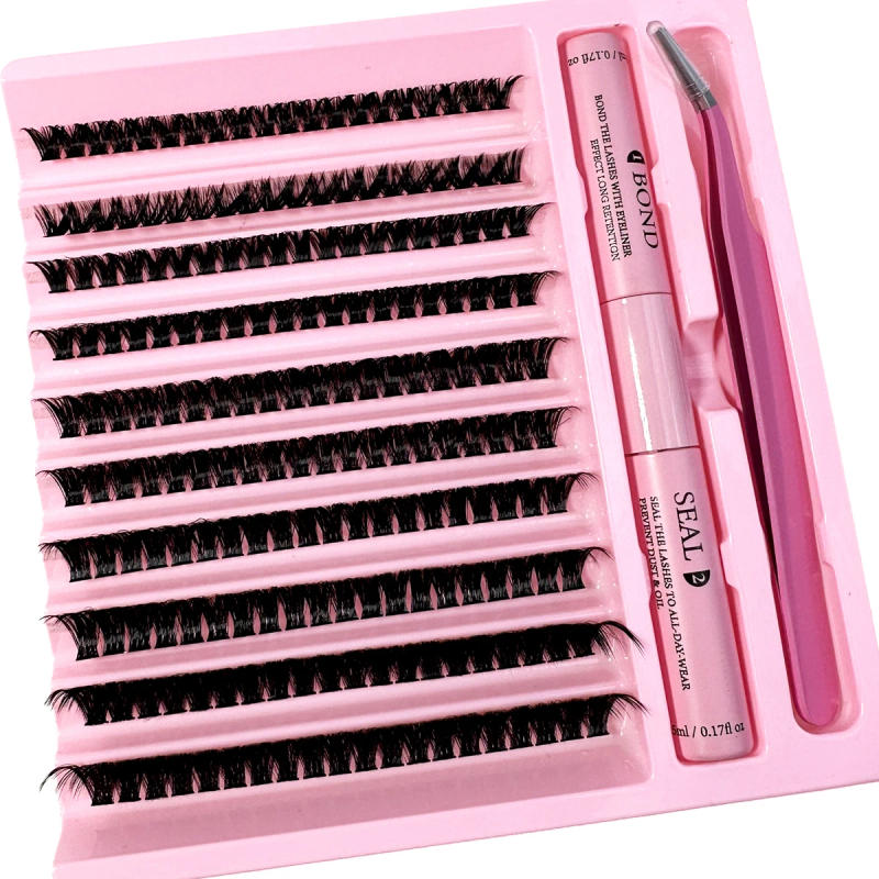 Description Picture 6 of itemDIY Lashes Extension Kit Lash Bond and Seal Remover Eyelashes 200 PCS Clusters Makeup Tools for Gluing Lashes Gluing Glue