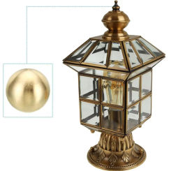 Portable 20mm/25mm Lamp Finials Caps Knob Gold Ball-Shaped Screw Cap Nuts Brass Decoration Lamp