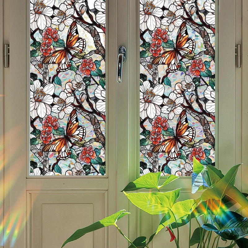 Description Picture 6 of itemDaisy Window Privacy Film Decorative Window Sticker Vinyl Glass Window Films Stained Glass Sticker Home Aesthetic Decoration
