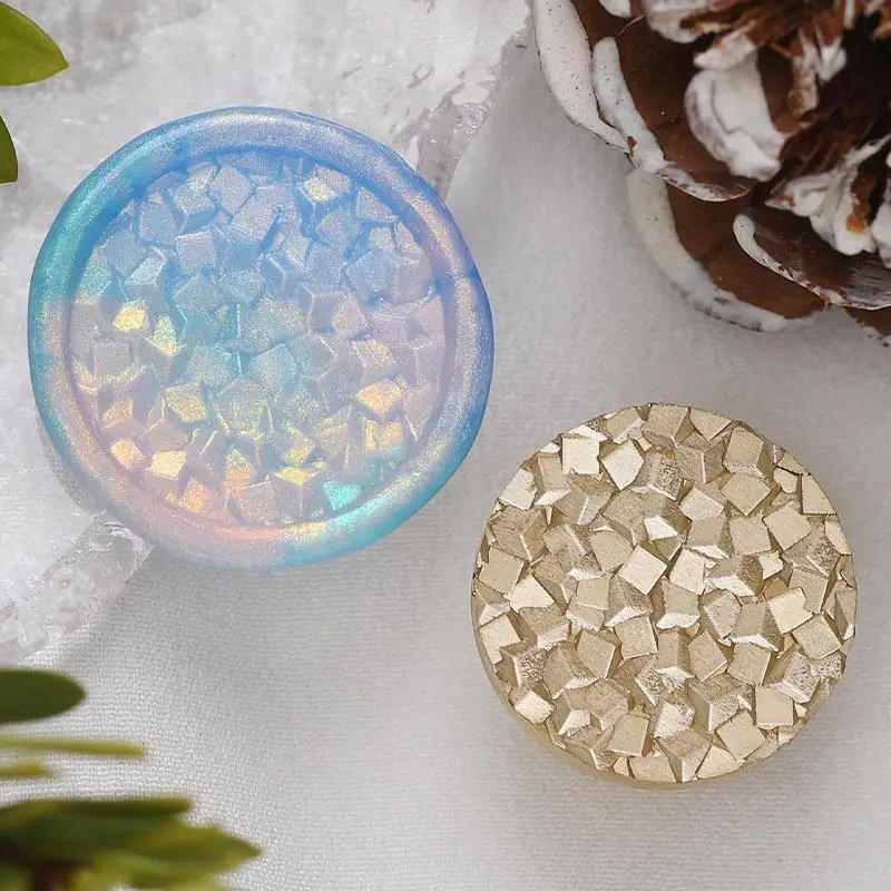 Description Picture 2 of item3D Block Pattern Wax Seal Stamp Head Retro Stamp Shape Sealing Scrapbooking Invitation Cards Craft Wedding Decorative