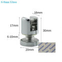 8Pcs Zinc Alloy Glass To Glass Shelf Clip Clamp Bracket Holder Single Double Showcase Display Cabinet