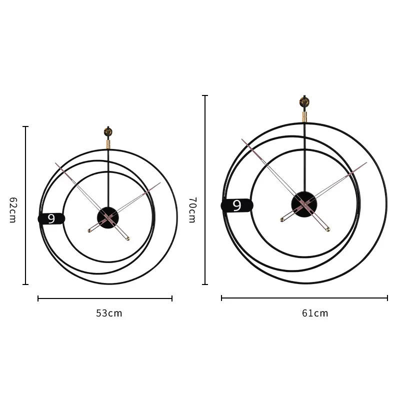 Description Picture 2 of itemWall Clocks Home Decoration Large Vintage European Creative Iron Art Living Room Dining Room Restaurant Hall Hotel Hanging Watch