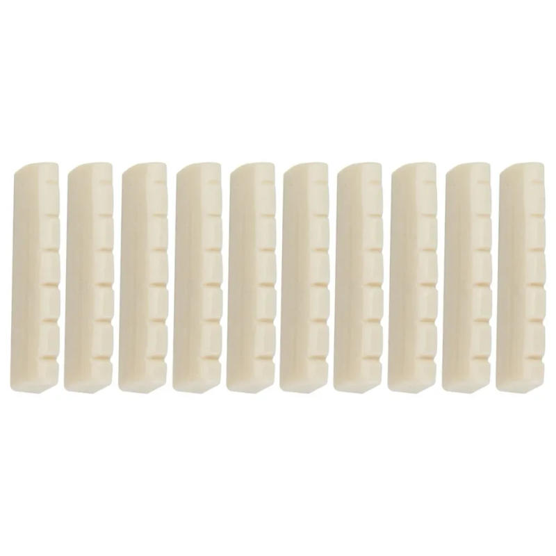 Description Picture 5 of item10 PCS Guitar Bone String Nut 43mmx6mmx8.4mm Luthier Saddle Bridge ST DIY Musical Instruments Guitars Accessories Parts