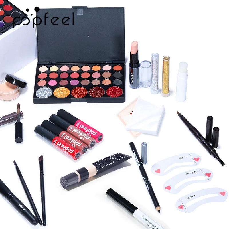 Description Picture 6 of itemAll in One Makeup Kit Full Makeup Kit Gift for Women Teen Girl Nude Eyeshadow Foundation Primer Brush Nude Lipgloss