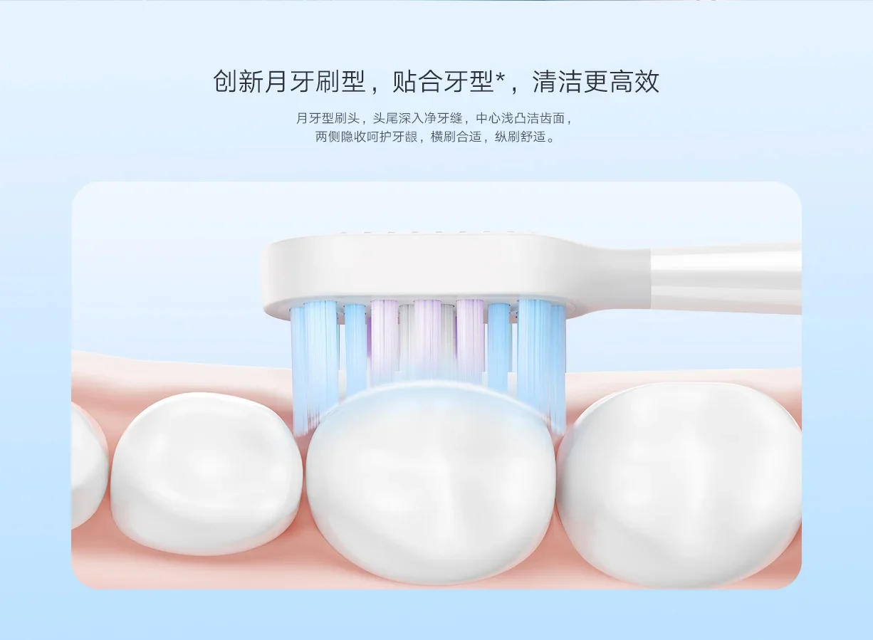 Description Picture 5 of itemOriginal Xiaomi Mijia Sonic Electric Toothbrush Head For T501 T501C Replacement Heads 2pcs/ Suit Partition Brush Head