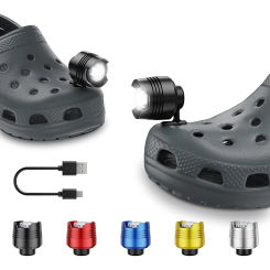 LED Light for Croc Shoes IPX5 Waterproof Shoes Lights Headlights for Haking Light for Adults Kids Decoration Funny Shoe