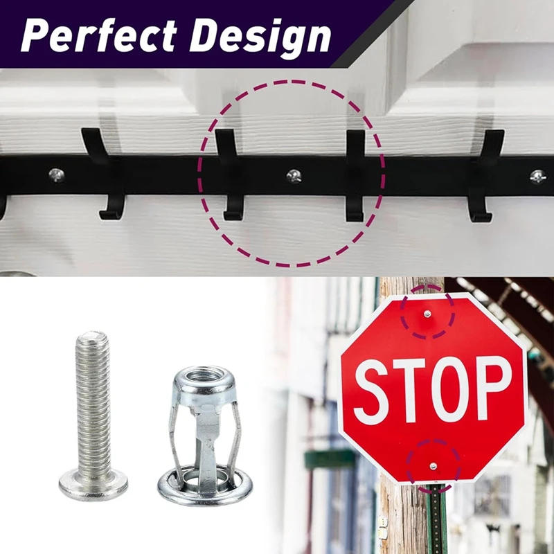 Description Picture 5 of item60 Pcs M 4 X 20 Hollow Door Anchor Set, Hollow Cavity Fixing Hollow Wall Anchors For Aluminium Cladding Sheet Steel Pipe