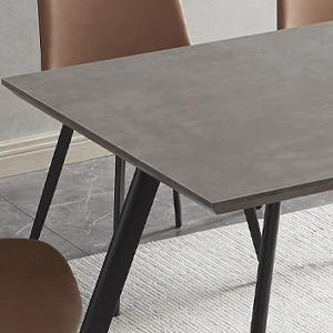 Description Picture 3 of itemZckyCine Modern 5-Piece Kitchen Table Set Rectangular Wood Dining Table with 4 Upholstered Leather Chairs (46.5" Table + 4 White