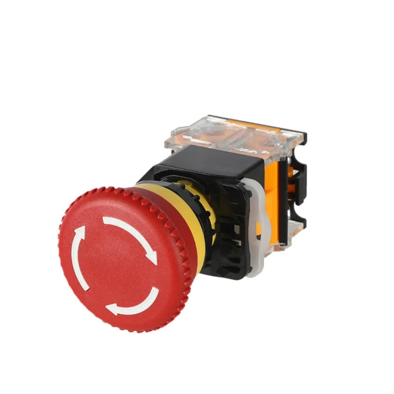Description Picture 6 of itemRed Mushroom Cap 1NO 1NC DPST Emergency Stop Push Button Switch AC 440V 10A Switch Equipment Lift Elevator Latching Self Lock