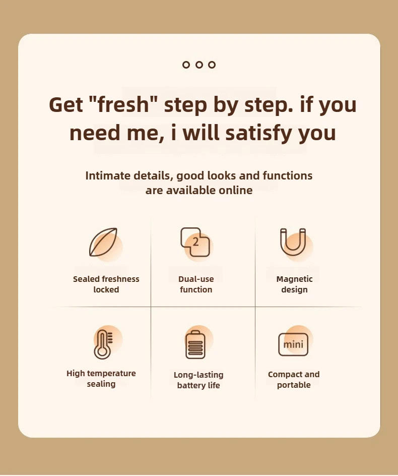 Description Picture 5 of item2 in 1 Mini Bag Heat Sealer Storage Package Snack Sealer Clip Handheld Plastic Bag Heat Sealing Machine USB Rechargable