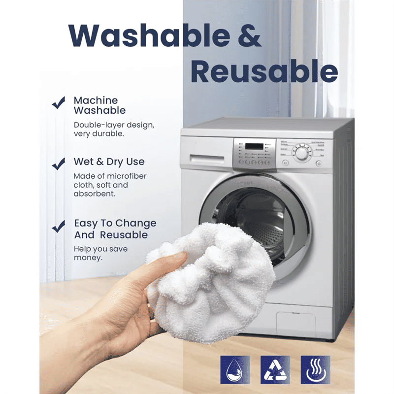 Description Picture 4 of itemA52Q-For Dupray Neat Steam Cleaner- Small Triangle Bonnets Reusable Steam Mop Pads Accessories