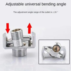 Universal curved foot shower faucet installation accessories lengthened adjustable angle shower valve universal curved foot