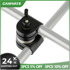 CAMVATE Dual 15mm Rod Clamp With ARRI Rosette Adapter For DSLR Cameras Cage Rig Shoulder Mount 15mm Rail Support System DIY