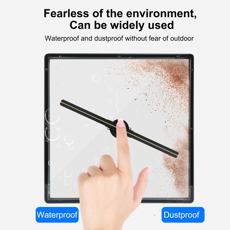 Description Picture 4 of item3D Holographic Projector 42cm Protective Cover 3D Fan Anti Touch Square Cover, Advertising Display Machine 3D Fan Hologram Proje