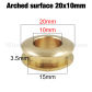 Arched face 20x10mm