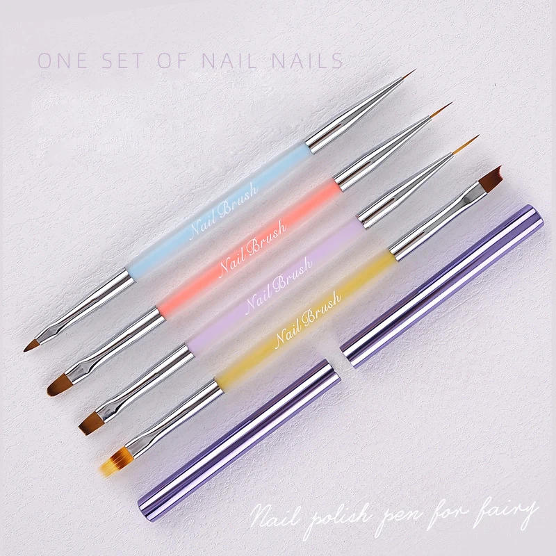 Description Picture 4 of itemDouble Head Nail Brush Liner Brush Painting Pen Acrylic UV Gel Extension Builder Brushes Crystal Nail Art Manicure Tools