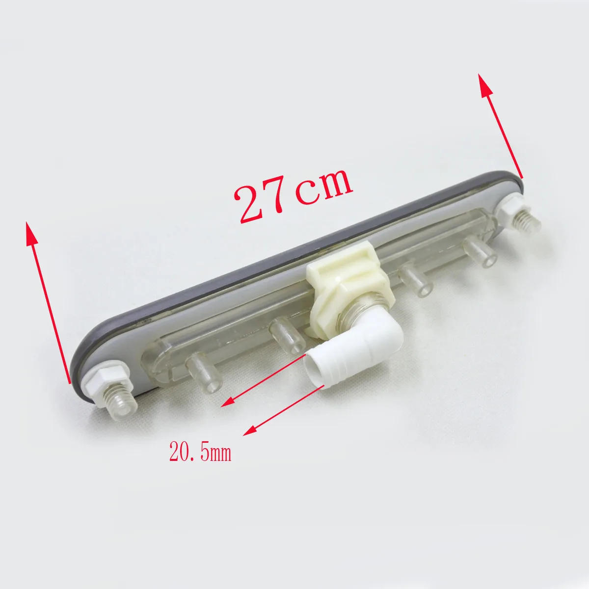 Description Picture 4 of item10.6 Inch Rectangular Plastic Waterfall Spa Hot Tub Accessories,27cm Grey Surface, Transparent Base,Bathtub Fountain