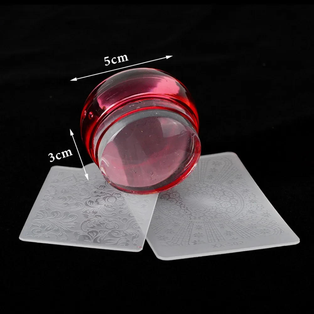 Description Picture 5 of itemNail Art Stamper Scraper Jelly Silicone Stamp Nail Stamping Plates Polish Print Transfer Templates Manicure Designs Tools Nails