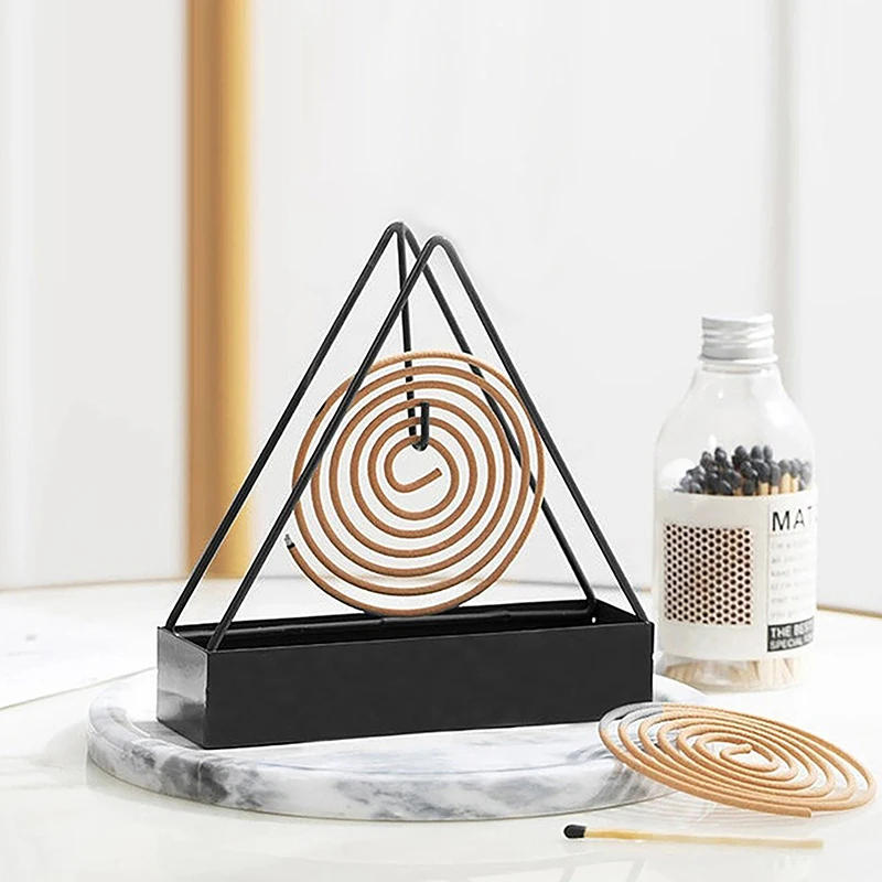 Description Picture 3 of itemIron Mosquito Coil Holder Incense Holders Coil Incense Burner Frame Modern Repellent Incense Rack for Household Bedroom Patio