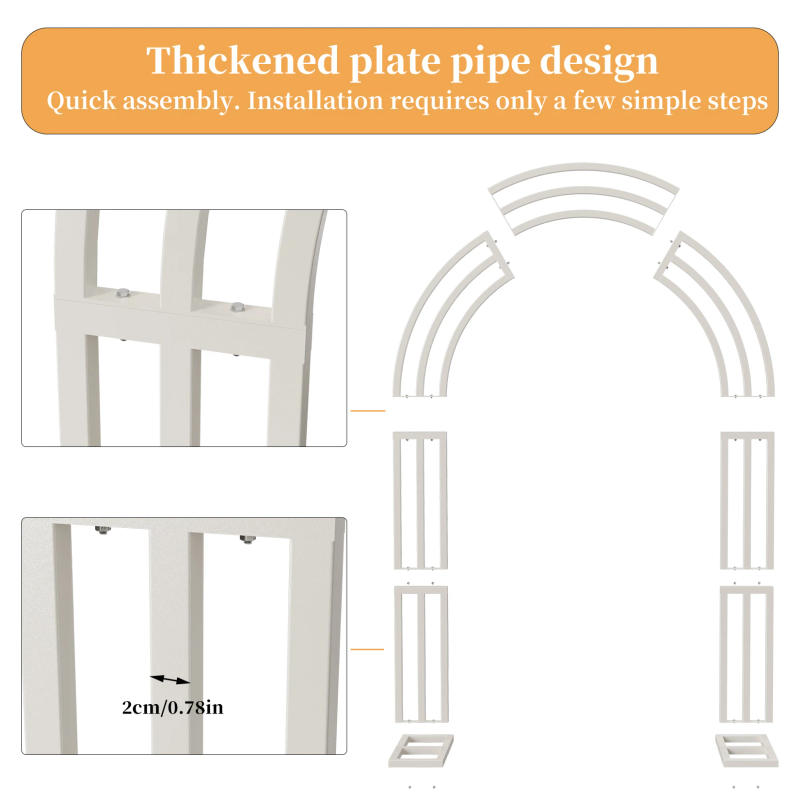 Description Picture 5 of itemLarge Metal Wedding Balloon Arch Metal Backdrop Arch Stand Wedding Bridal Garden