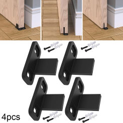 High Quality Barn Door Guides Kit Strong Adjustable Anti Swinging Carbon Steel Floor Guide Parts Sliding Floor