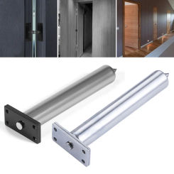 1pc Automatic Inner Black Silver Door Closer Metal Concealed Tubular Chain Spring Soft Close Latch Stopper Furniture Hardware