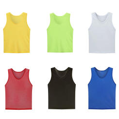 Football Vest Jerseys Sports Training BIBS Mesh Vests Loose Basketball Cricket Sports Training Jerseys For Children