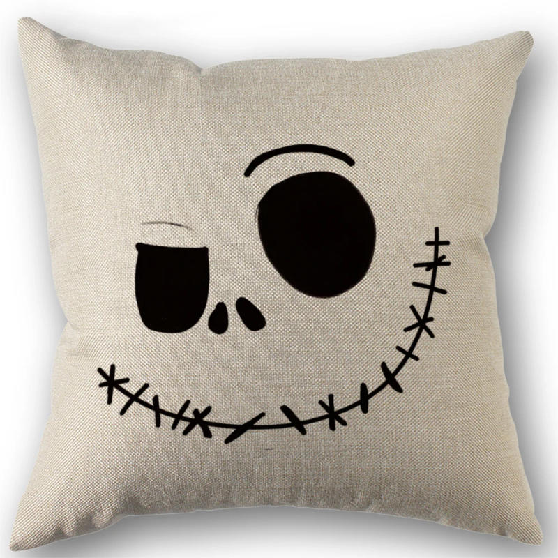 Description Picture 6 of itemHollow Skull Linen Square Throw Pillow Case Decorative Cushion Cover Pillowcover for Sofa 18"X 18" Throw Pillow Covers