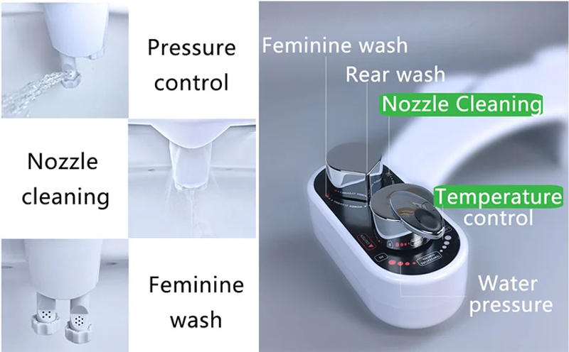 Description Picture 5 of itemGUARDGETS Bidet Warm Water Toilet Seat Attachment Shattaf Sprayer Japanese Cover Portable Non Electric Hot and Cold