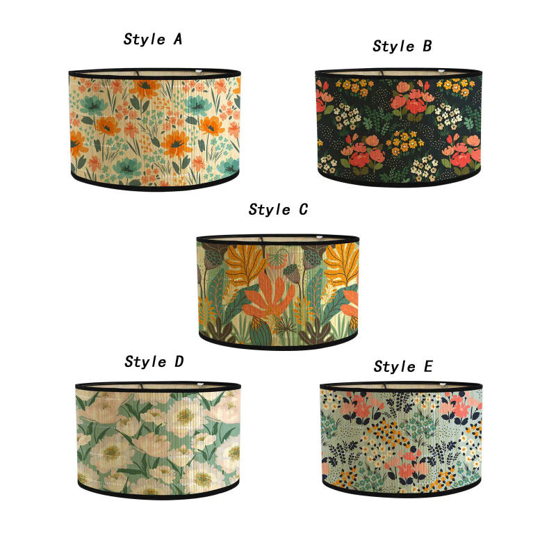 Description Picture 2 of itemRound Drum Bamboo Lamp Shade Decoration Classic Decorative E27 Rustic Floor Lamp